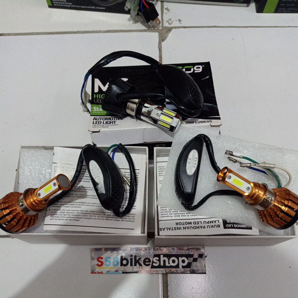 Lampu LED Lampu Utama luminous motor universal Z2 3sisi,  Z3 3sisi, M6 6sisi H4 supra, jupiter, beat