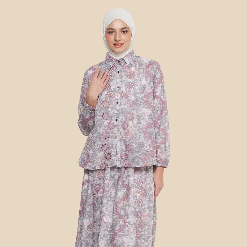 SEJALUR - Setelan Rok Katun Bordir Muslim Wanita Adem All Size Desain Kekinian Elegan Baju Kantor