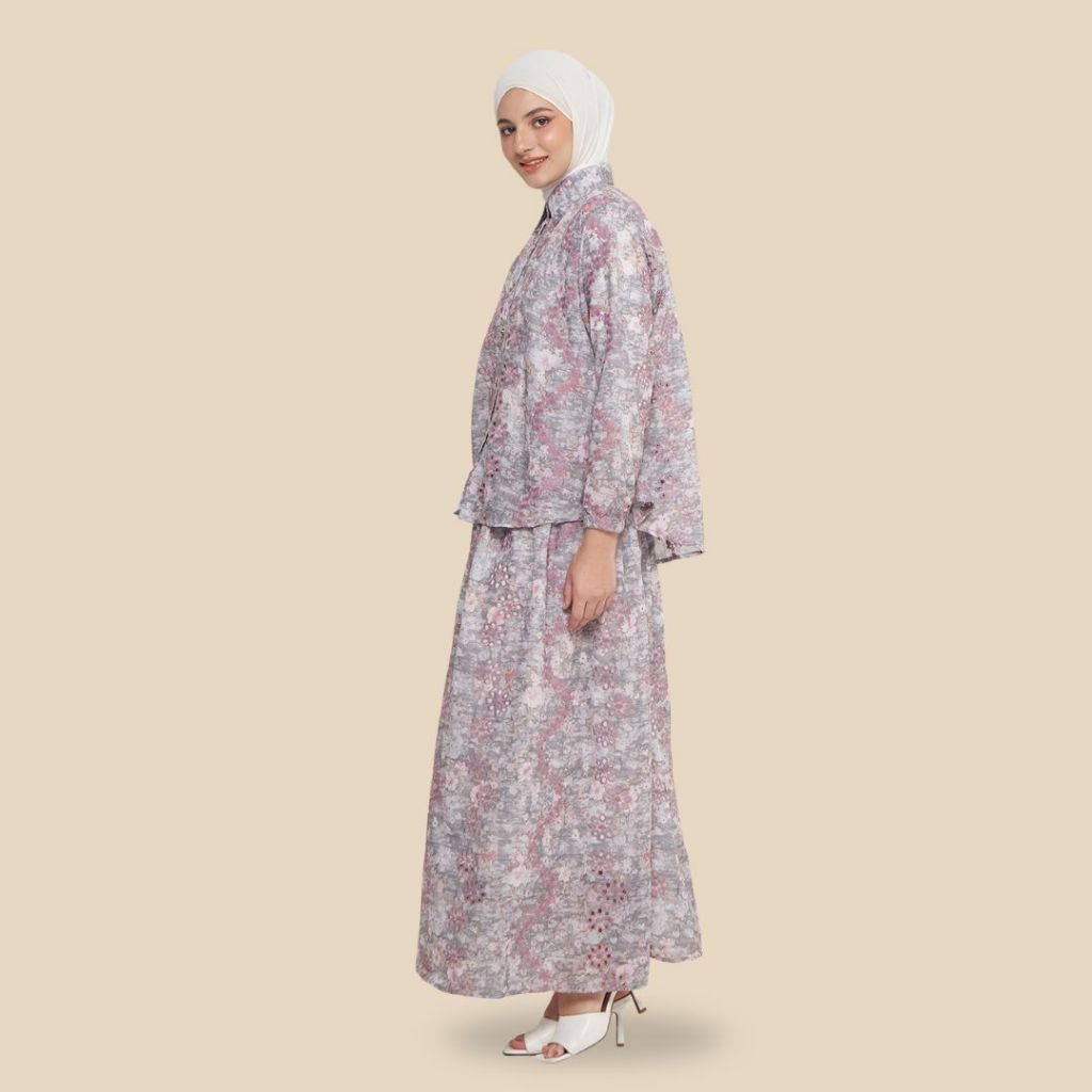 SEJALUR - Setelan Rok Katun Bordir Muslim Wanita Adem All Size Desain Kekinian Elegan Baju Kantor