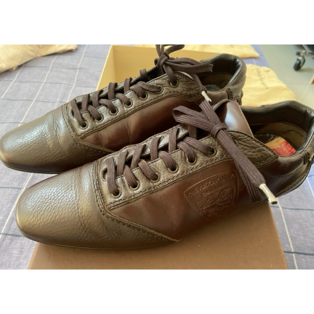 sepatu pria Original LV Italy Kulit Asli