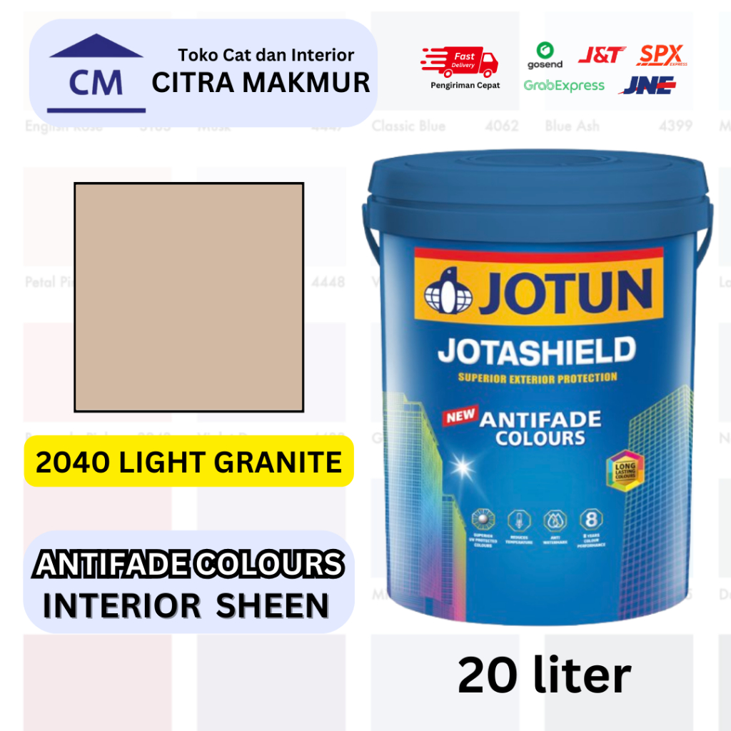 JOTUN Jotashield ANTIFADE COLOURS 20 Ltr - 2040 LIGHT GRANITE