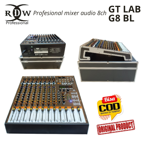Mixer Audio GT LAB G8 BL/GTLAB G8BL 8CH USB-BLUETOOTH-SOUNDCARD BY RDW