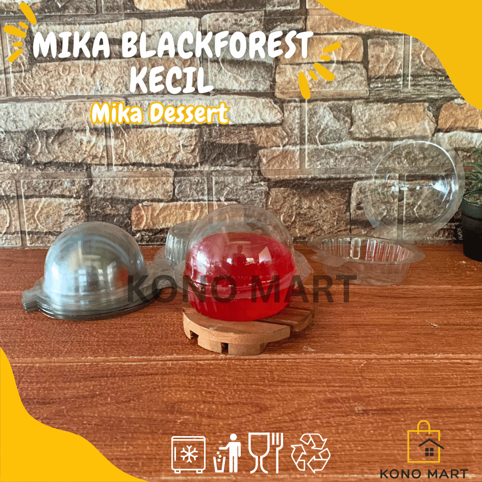 Kono Mart - Mika Blackforest Kecil / Cup Mika Dessert Pudding Jelly Pie Cake / Mika Setengah Bulat