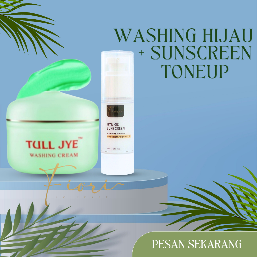 Tull Jye washing hijau+hybrid sunscreen tone up