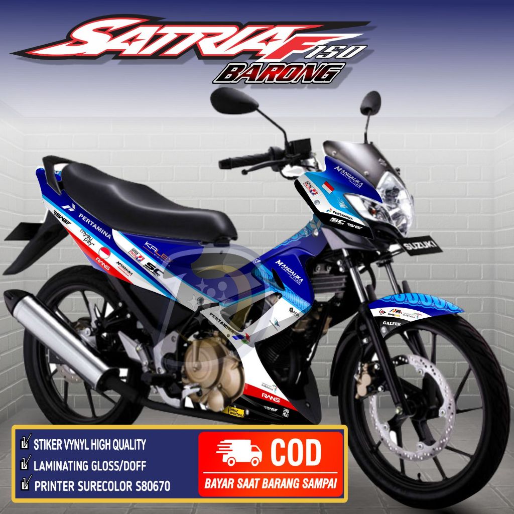 Stiker Motor Satria FU Barong Striping Satria Fu Barong Decal Suzuki Fu barong Mandalika