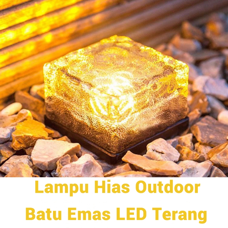 Penataan Halaman Vila Outdoor: Lampu Rumput Tahan Air untuk Teras & Taman, Lampu Hias Batu Es Bury d