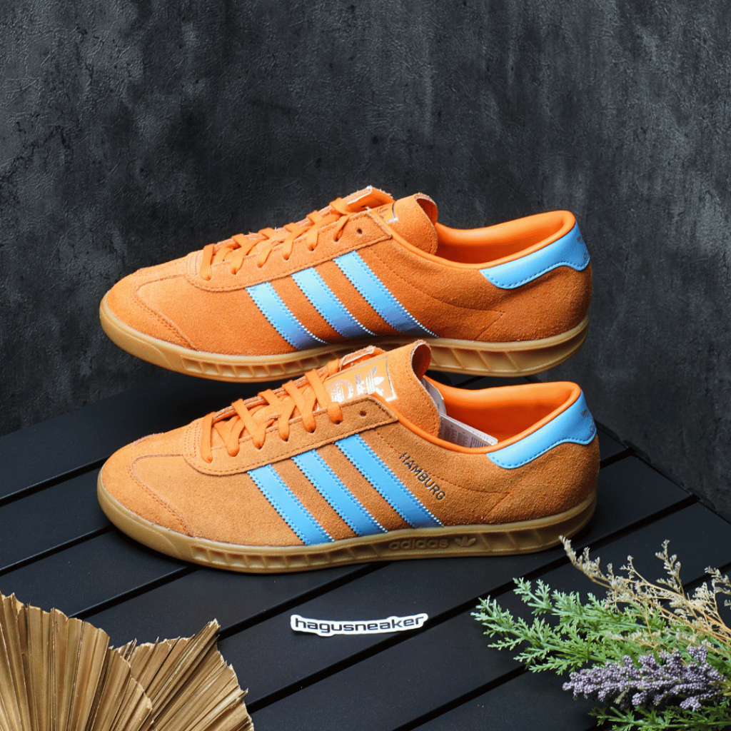 ADIDAS HAMBURG [ORANGE/BLUE] #GX7224 HAGUSNEAKER GARANSI 100% ORIGINAL