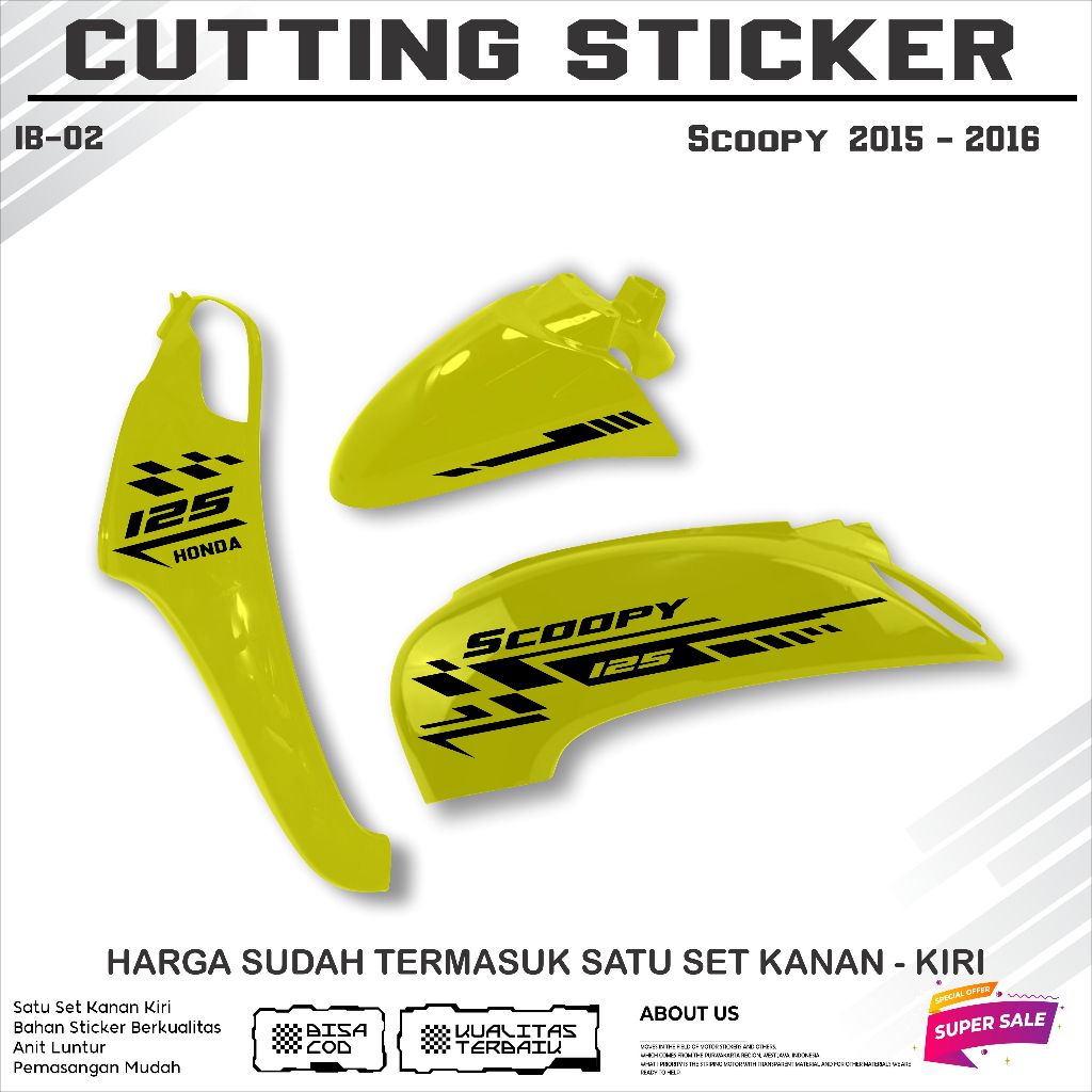 COD CUTTING STRIPING HONDA SCOOPY 2015 - 2016 || LIS SCUTTING STIKER ANTI PUDAR KEREN