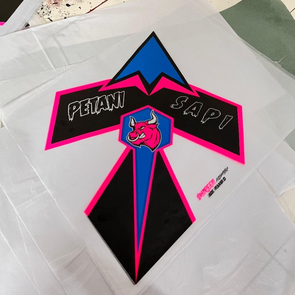 KERTAS SABLON 3 WARNA LAYANGAN/ SAMPUL LAYANGAN/ PETANI SAPI