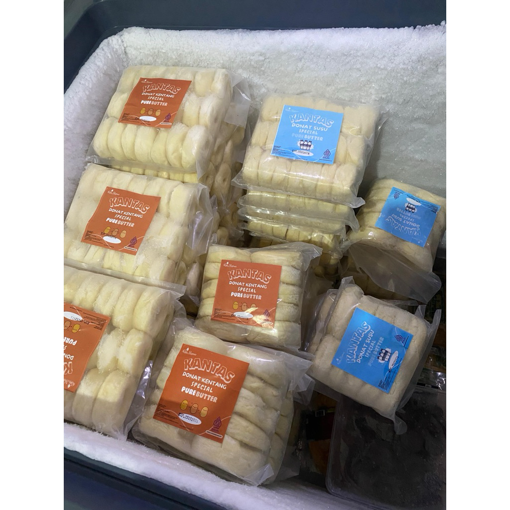 Donat Susu Kentang Kantas Spesial Pure Butter isi 10 DONAT KENTANG PELANGI FROZEN FOOD BANDUNG ISI 2