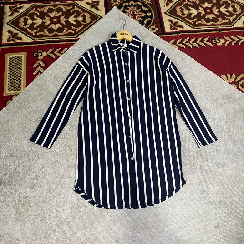 KEMEJA STRIP GARIS CEWEK