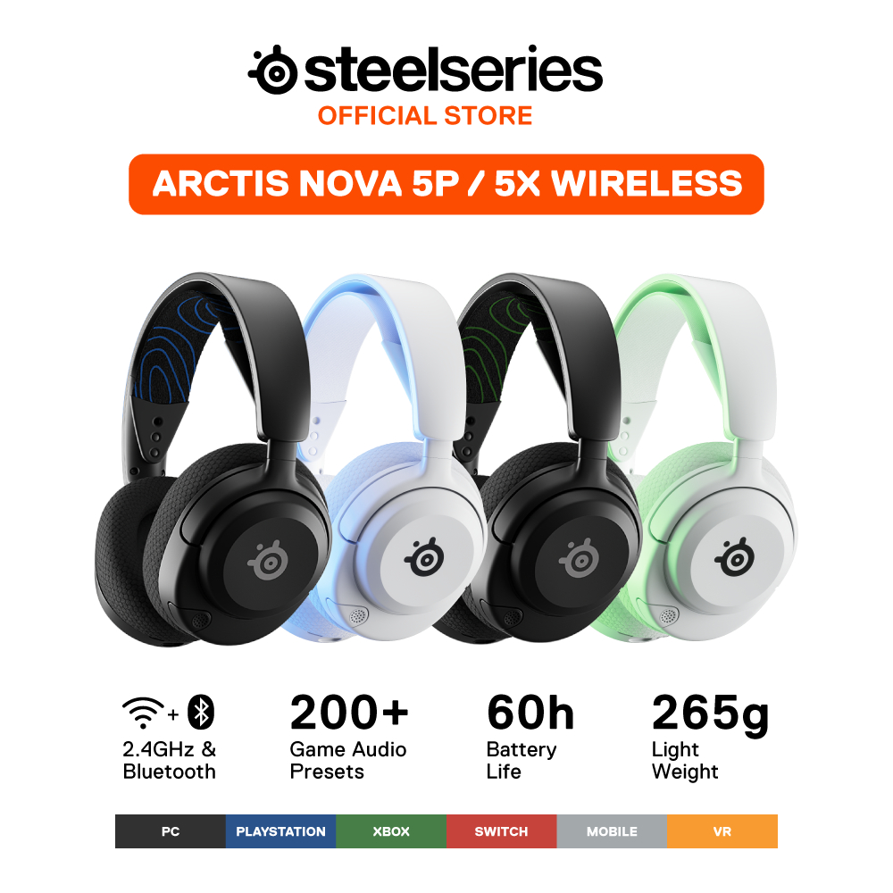 Steelseries Arctis Nova 5P / 5X Multi-Platform Wireless & Bluetooth - Gaming Headset
