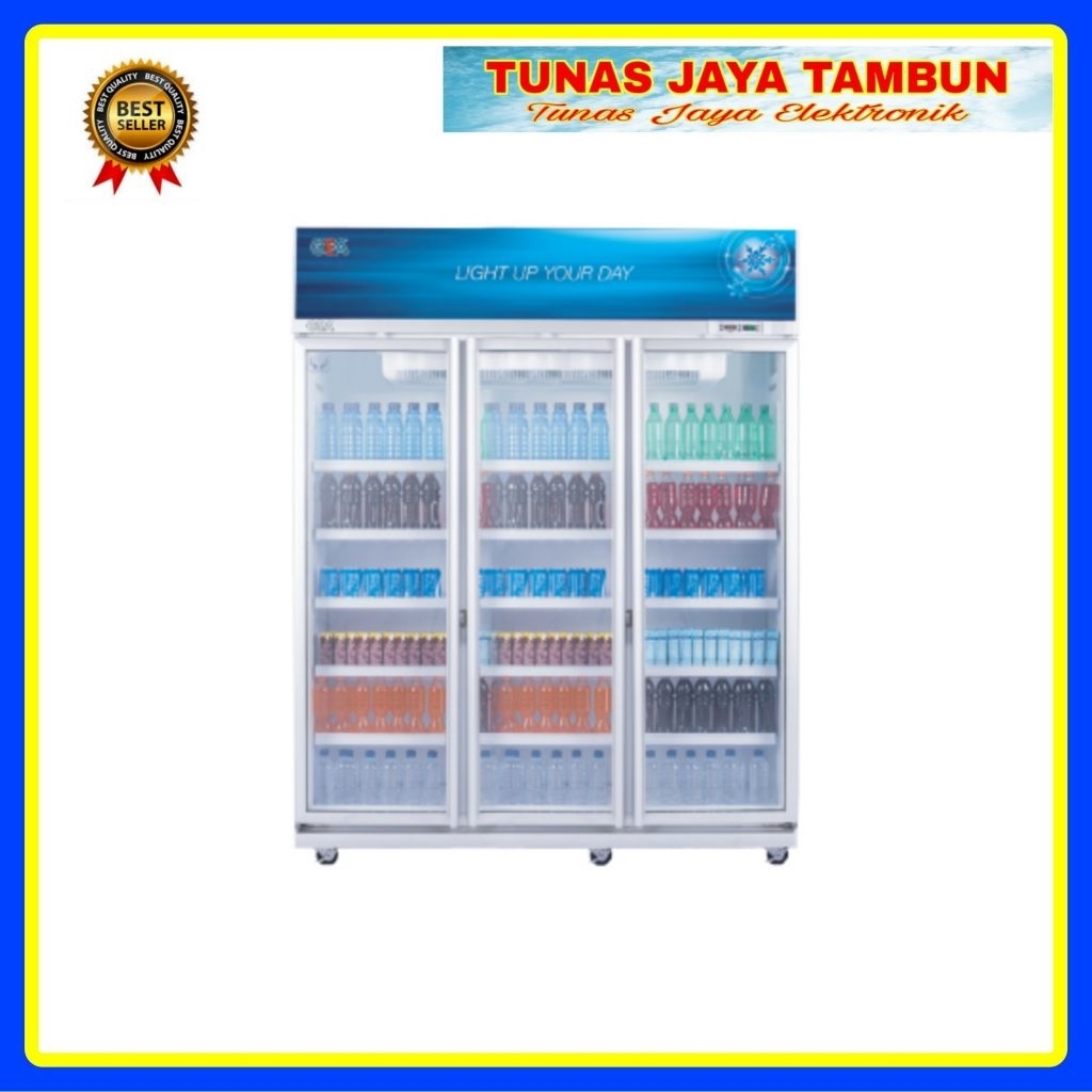 SHOWCASE GEA EXPO 1300 / LEMARI PENDINGIN GEA 1300 LITER 3 PINTU EXPO-1300 GEA SHOWCASE CHILLER