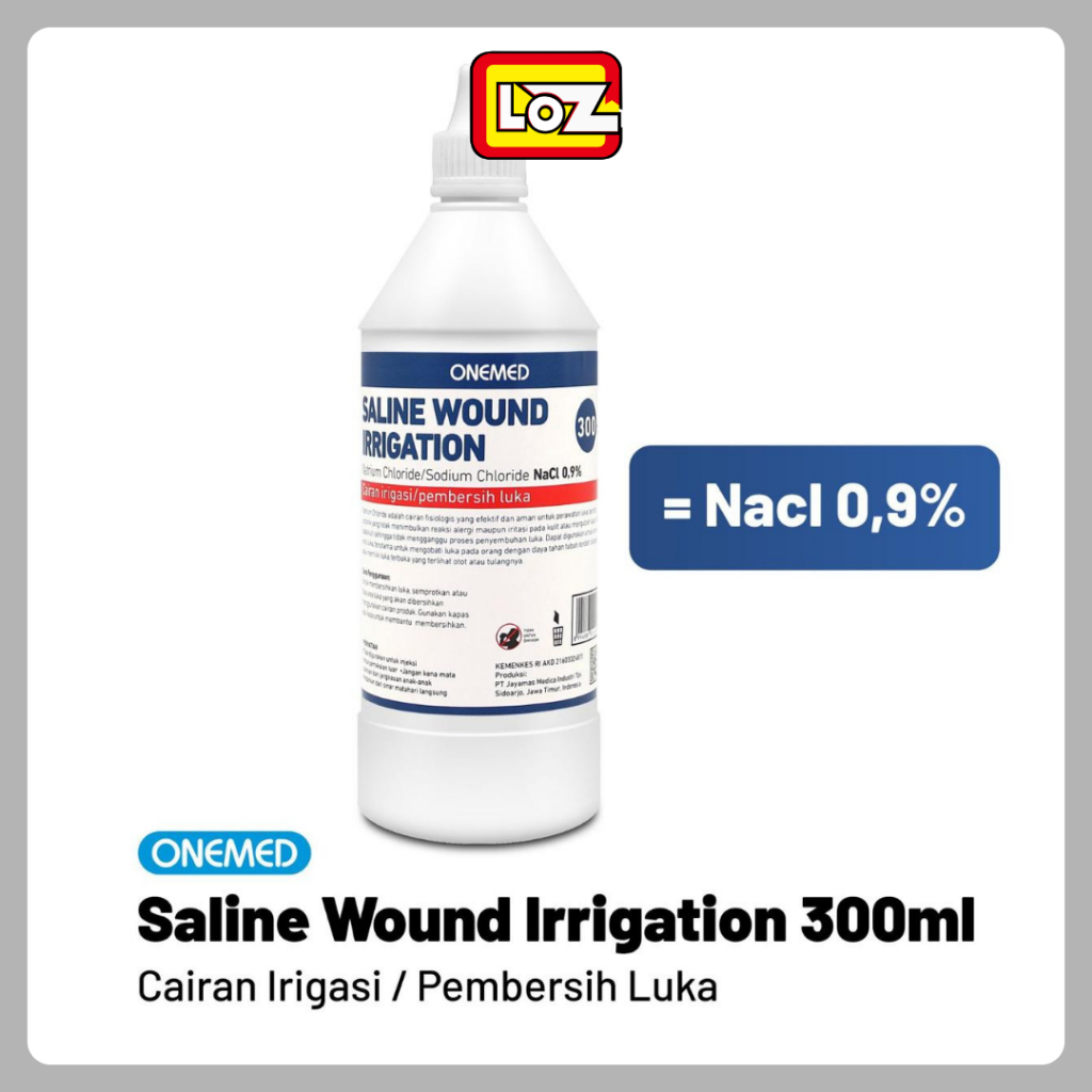 Cairan Pembersih Luka ONEMED Saline Wound 300ml Botol NACL 0.9% Antiseptik