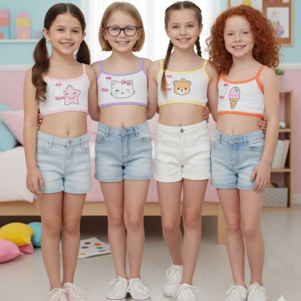 Miniset Anak Perempuan / Remaja / BH Remaja Putri / Miniset Anak ABG Polos Essen Anak Amazing Shop