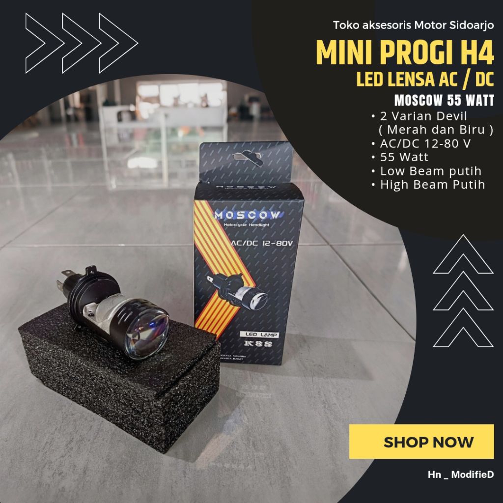 Headlamp Led Lensa Mini Proji H4 Moscow