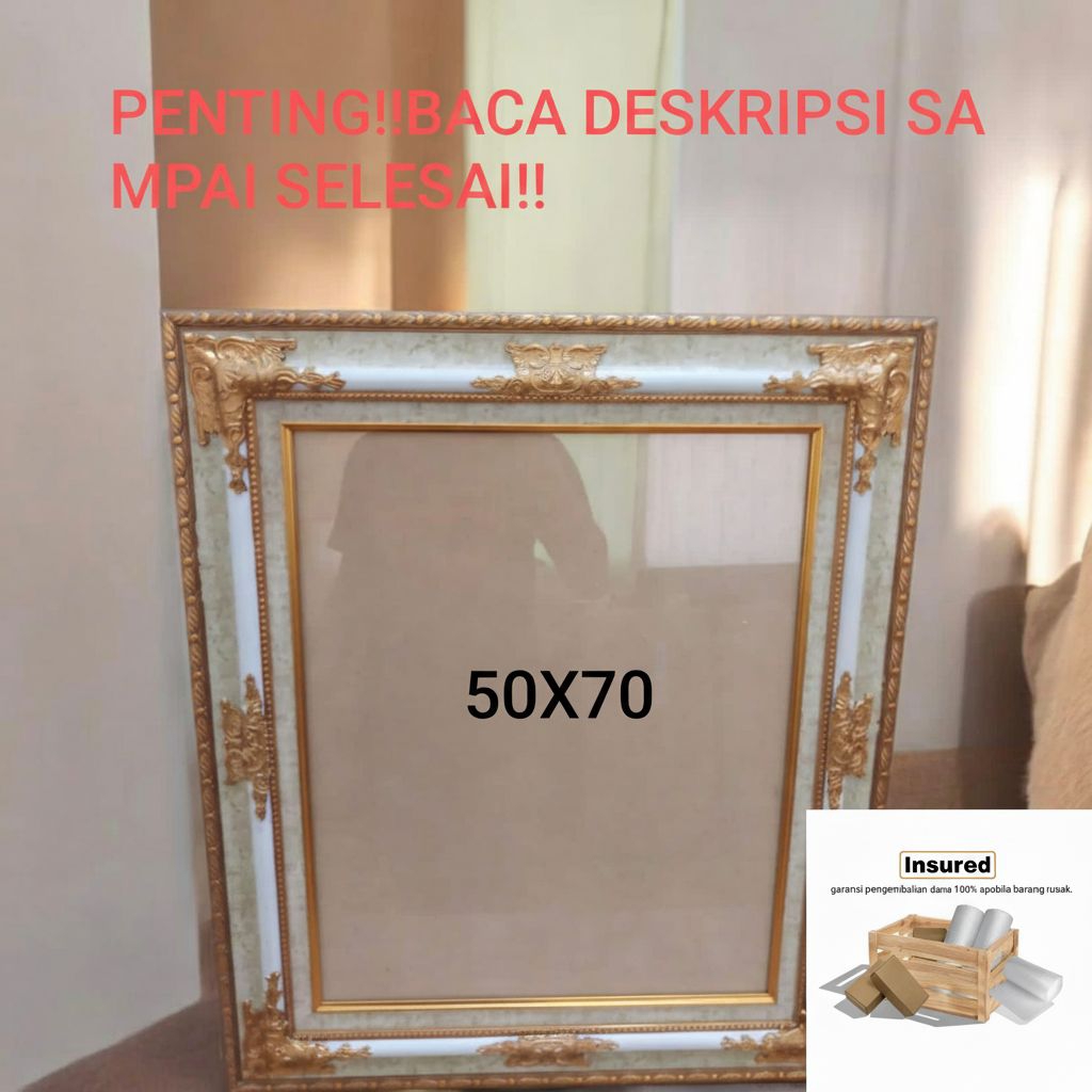 Bingkai / Frame / Pigura Foto 50x70 cm | Frame 24RP Motif Mewah Premium (Free Paku) – Siap Kirim ke 