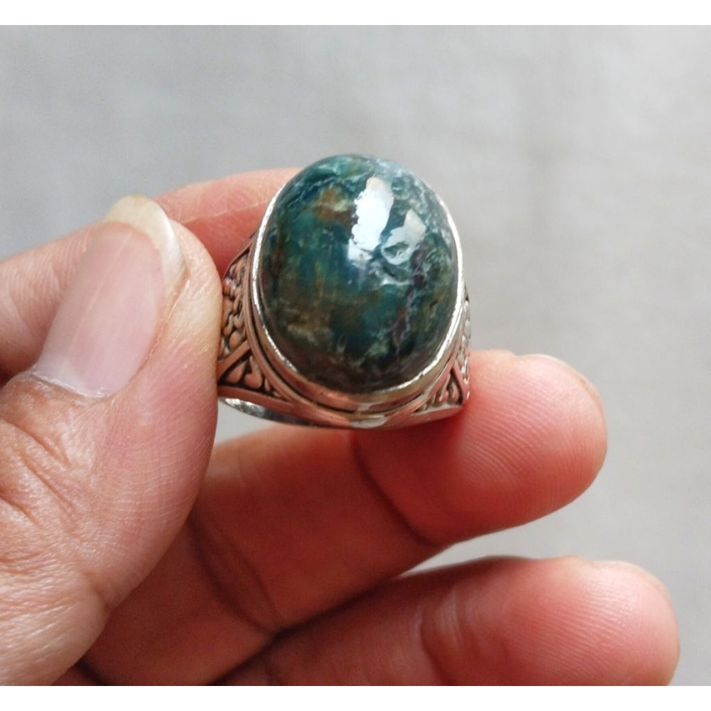 Cincin permata les belatung pakis berduri ring 8