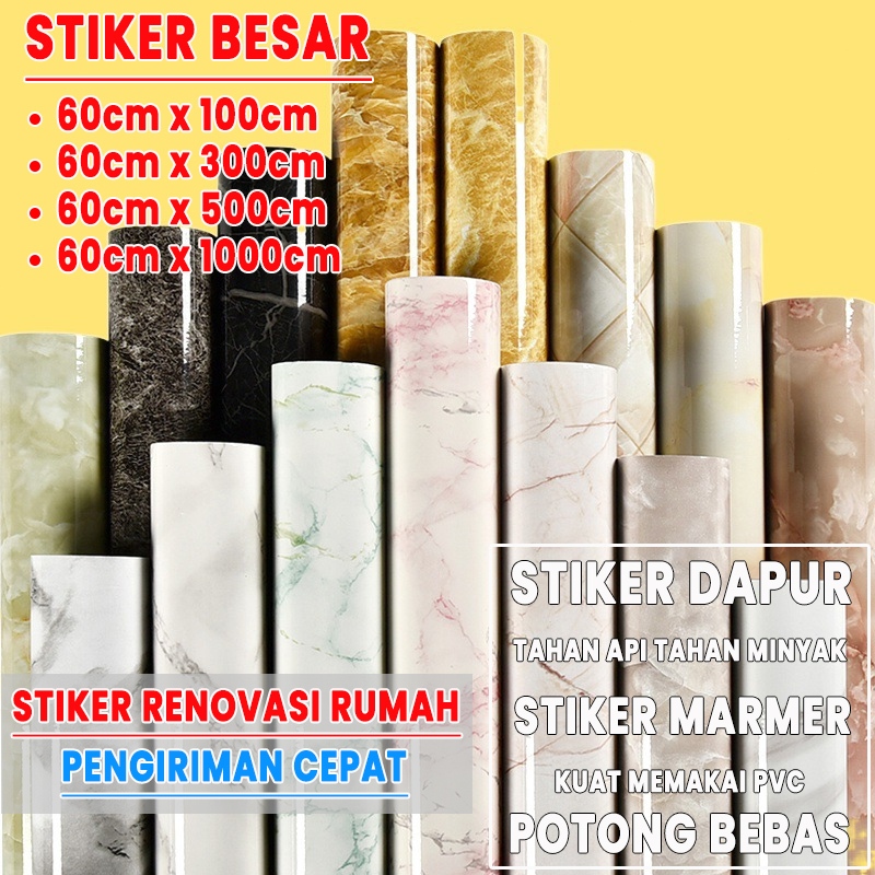 [Barang spot]  stiker wallpaper dapur stiker dinding dapur wallpaper dapur marmer