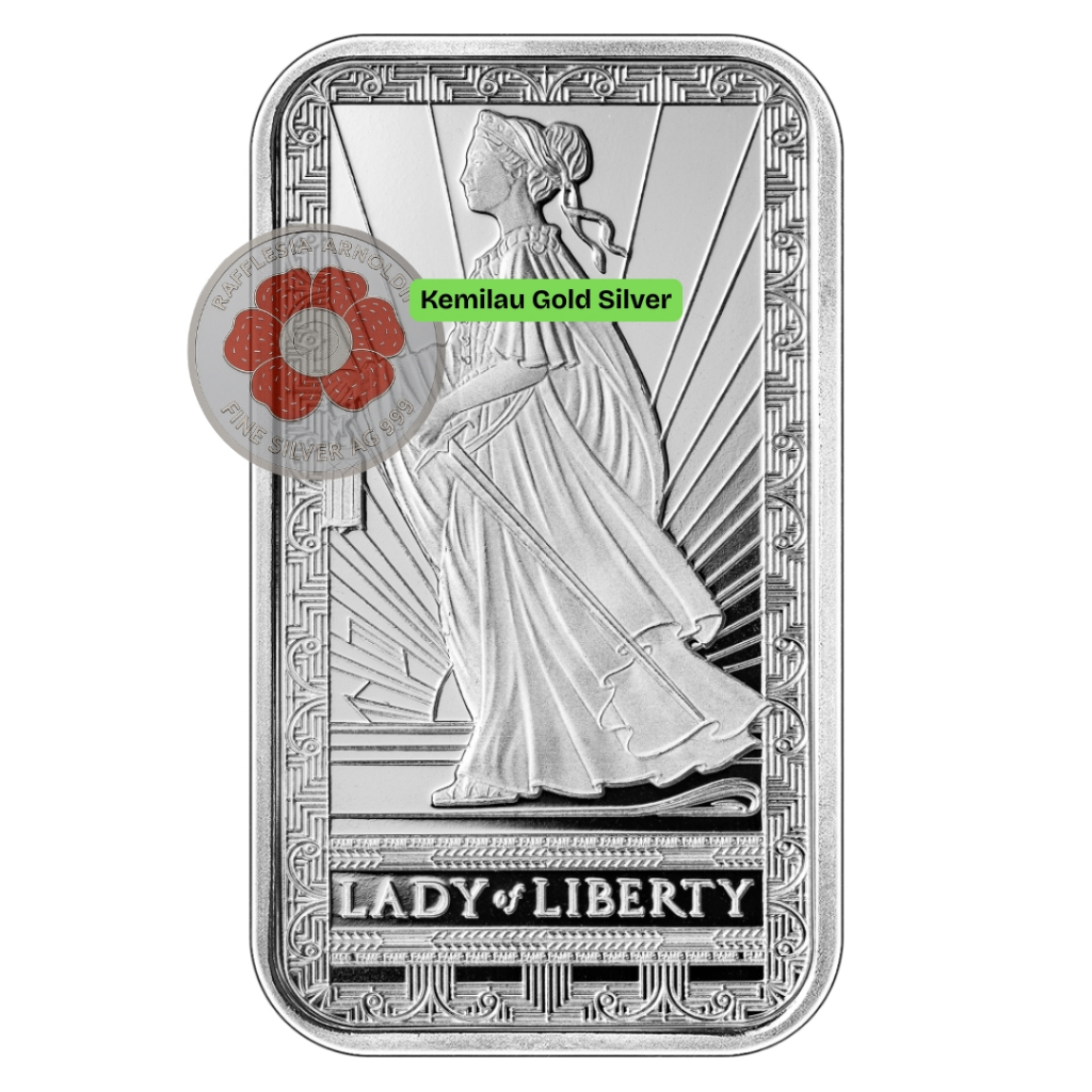 LBMA PERAK MURNI 999 FINE SILVER PERAK BATANGAN 1 OZ READY STOK