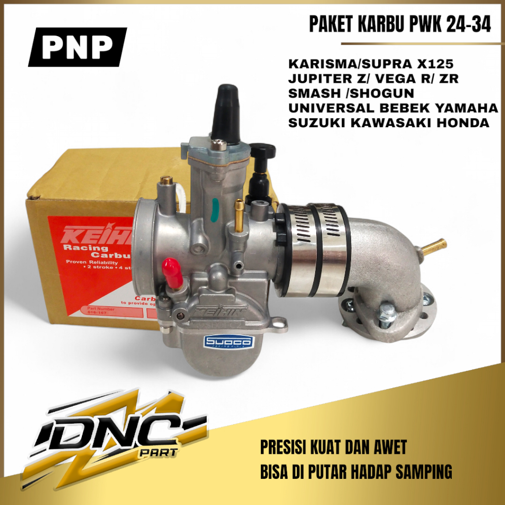 PAKET KARBU PWK 24 26 28 30 32 34 + INTAKE MANIFOLD JUPITER Z VEGA KARISMA SUPRA X 125 SMASH SHOGUN 