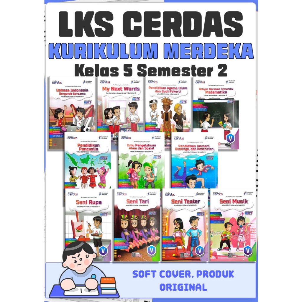 LKS Cerdas untuk Kelas 5 Semester 2 Kurikulum Merdeka (PT Warna Mukti Grafika)