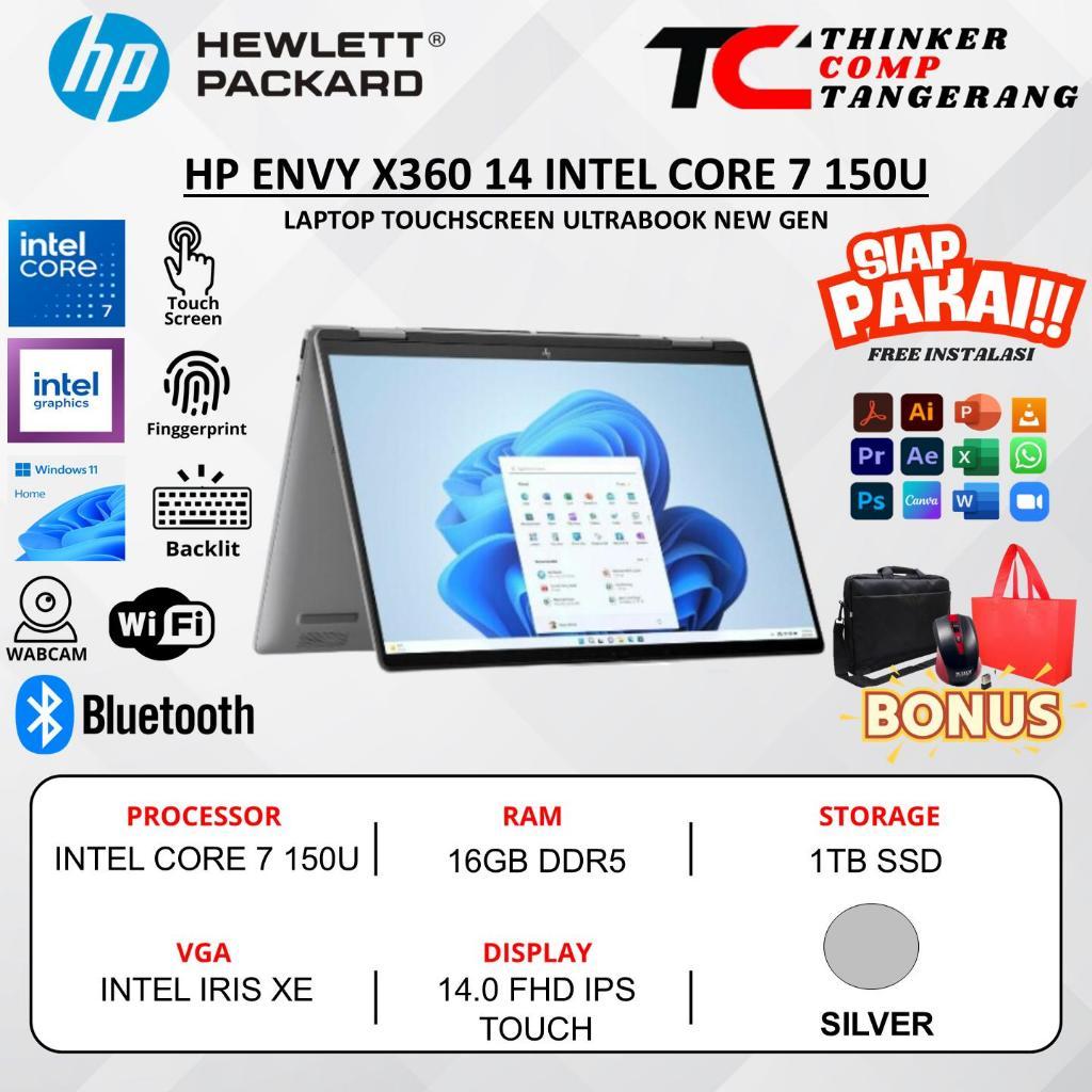 Laptop Touchscren HP Envy X360 14 Intel Core 7 150U 16GB DDR5 1TB SSD Windows 11 Home