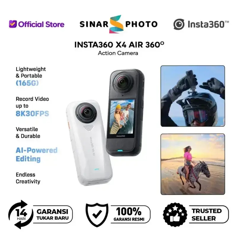 Insta360 X4 Air 8K 360° Action Camera - Insta360 X4 Air 360° Action Cam 8K UHD Waterproof - Action K