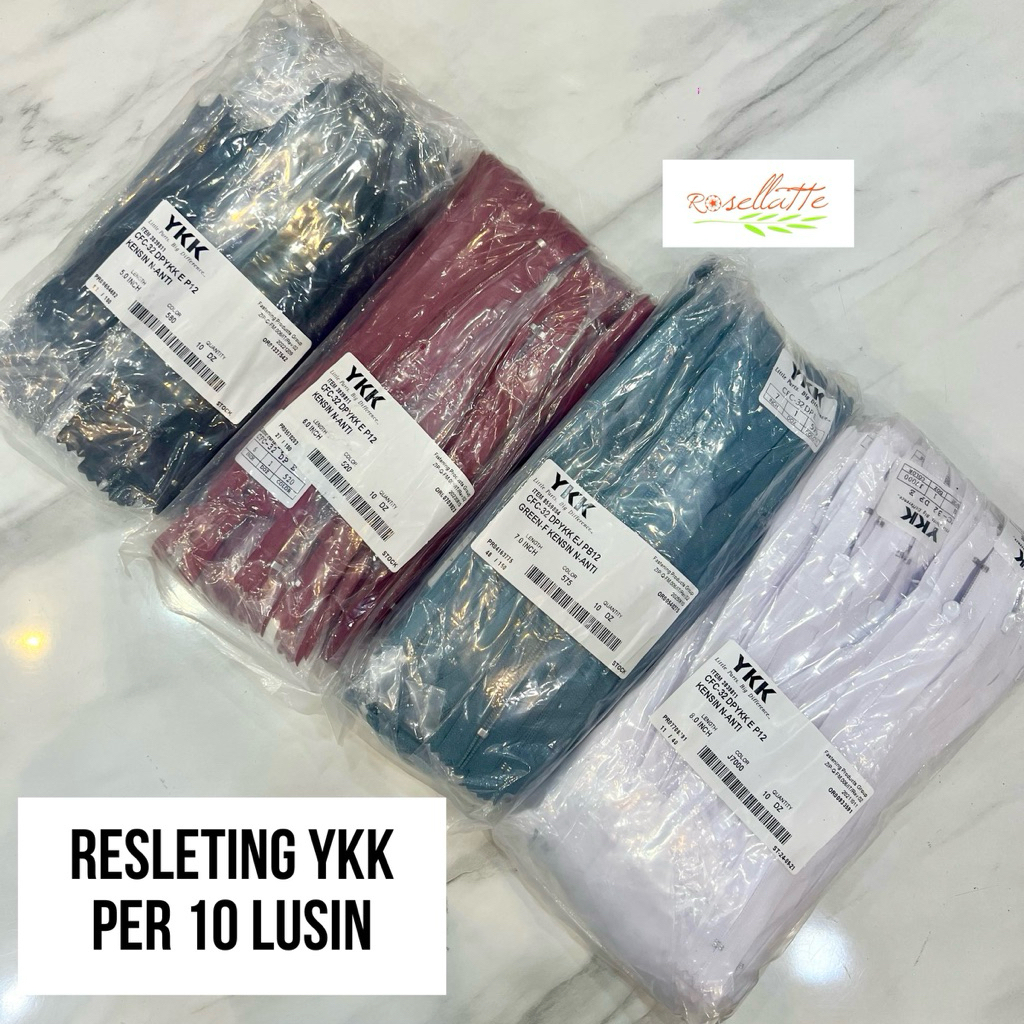 10 lusin RESLETING CELANA YKK 5 6 7 8 inch