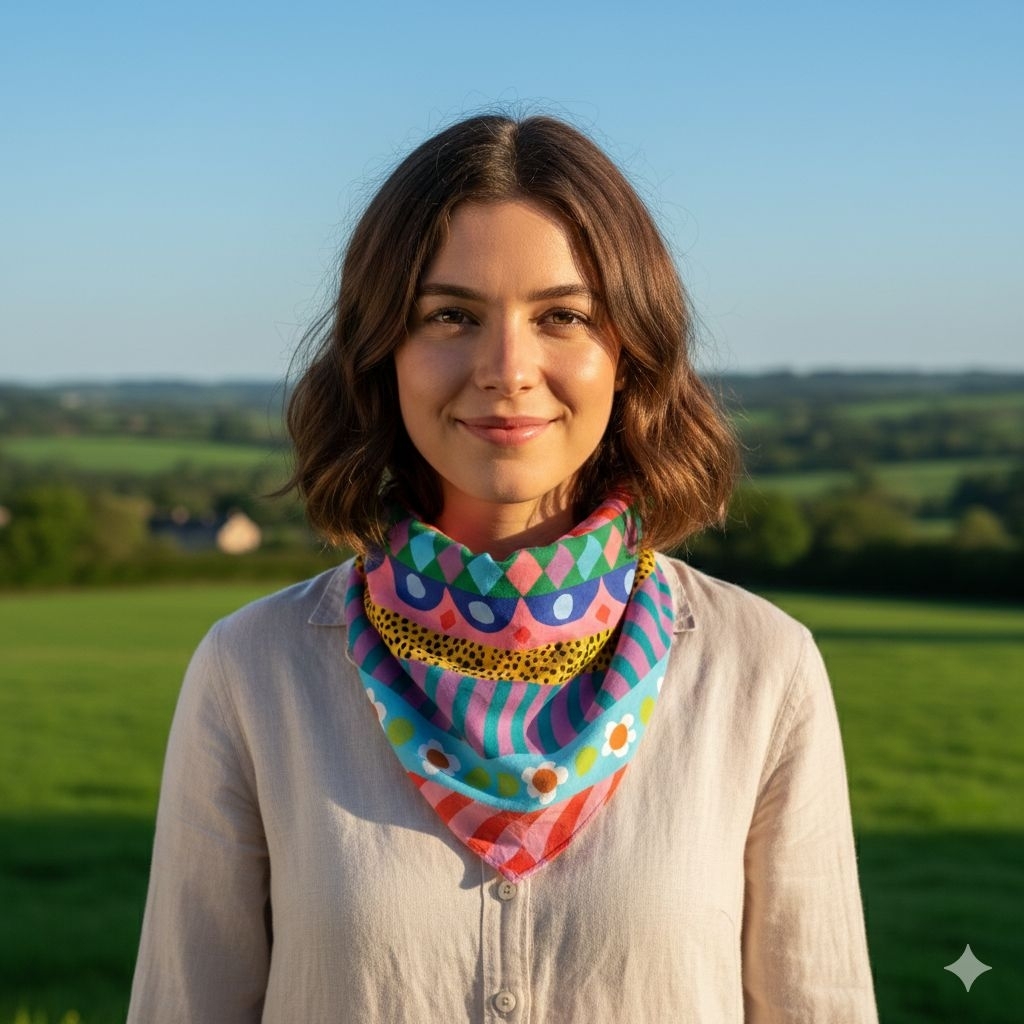 Scarf slayer beu.chic motif bunga kasual