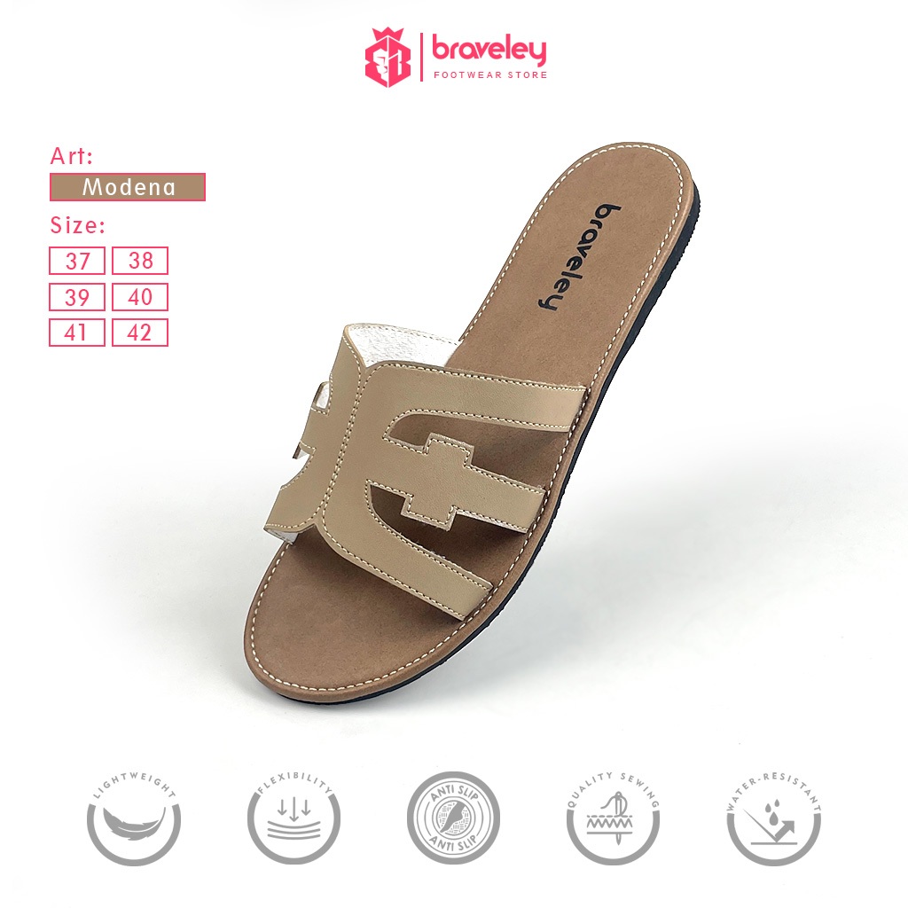 Sendal Wanita Elegan Cewe Rekomended Kondangan Anti Slip Lebaran Dewasa Terbaru Kerja Remaja Kece Be