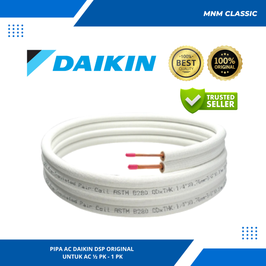 Pipa AC Daikin DSP IPC-23-ASTM 1/4" + 3/8" R32/R410a Tebal 0,8 untuk AC 1/2 - 1 PK Minimal pembelian