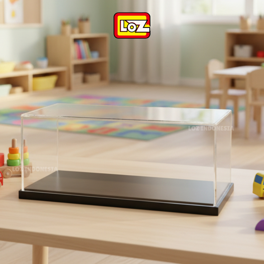 Display Box / Case Acrylic untuk Pajangan / Box Display untuk Brick & Mainan Balok Storage Box bentu
