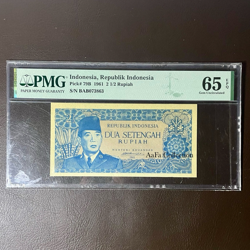 2½ SERI SUKARNO BORNEO 1961 PMG 65EPQ