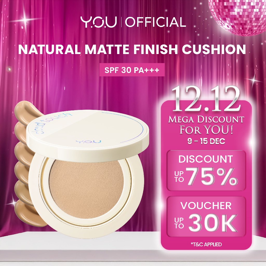 YOU Cloud Touch Dreamy-fit Lasting Mesh Cushion Cushion Foundation Natural Matte Finish Tahan Lama 2