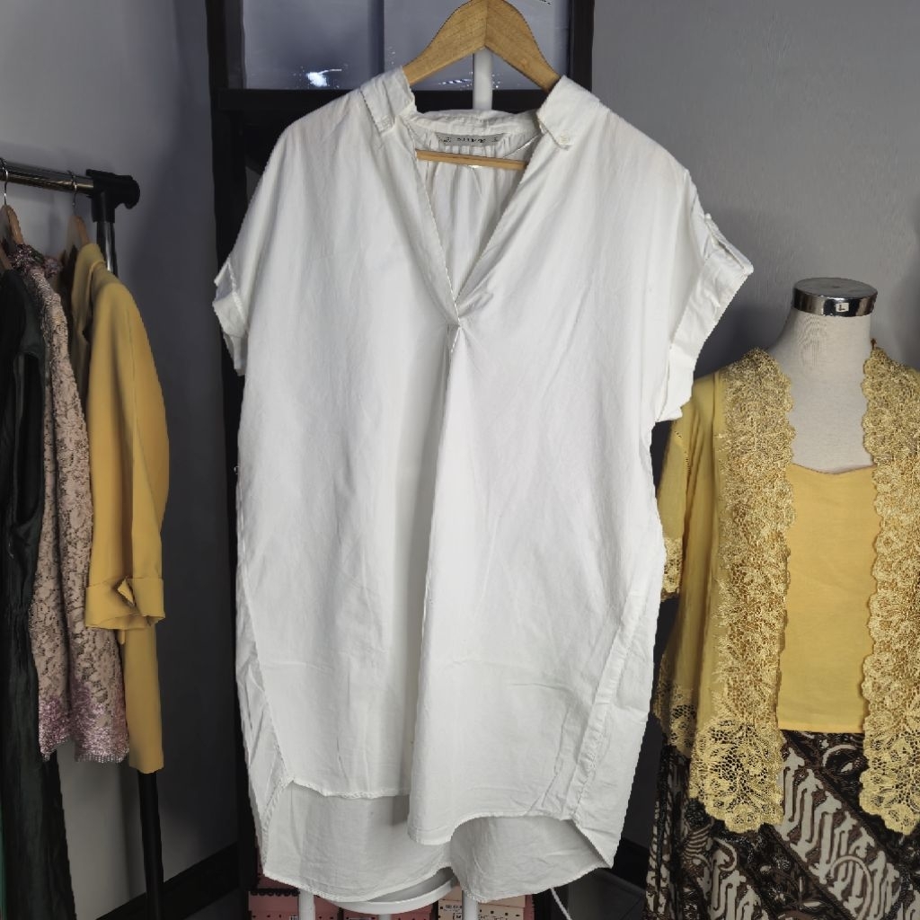 Zara Basic Tunik Putih Dress