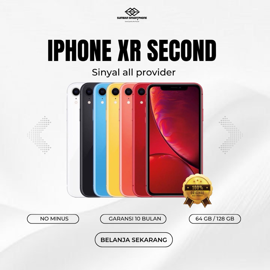 IPHONE XR EX INTER 64 & 128GB NO MINUS BERGARANSI