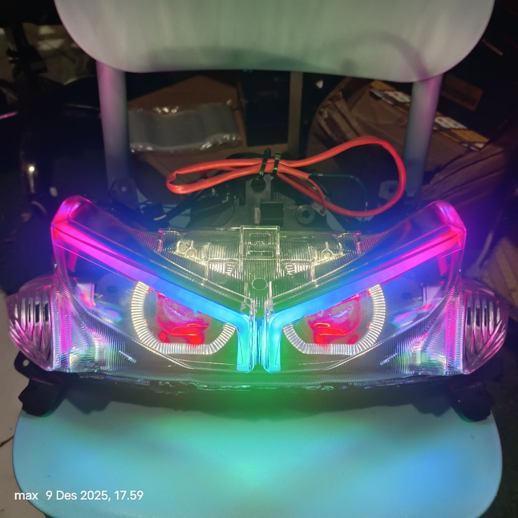 LAMPU PROJIE led dan DAYMAKER LED+ALIS RGB RUNNING AEROX OLD LAMA SEPAKET REFLEKTOR