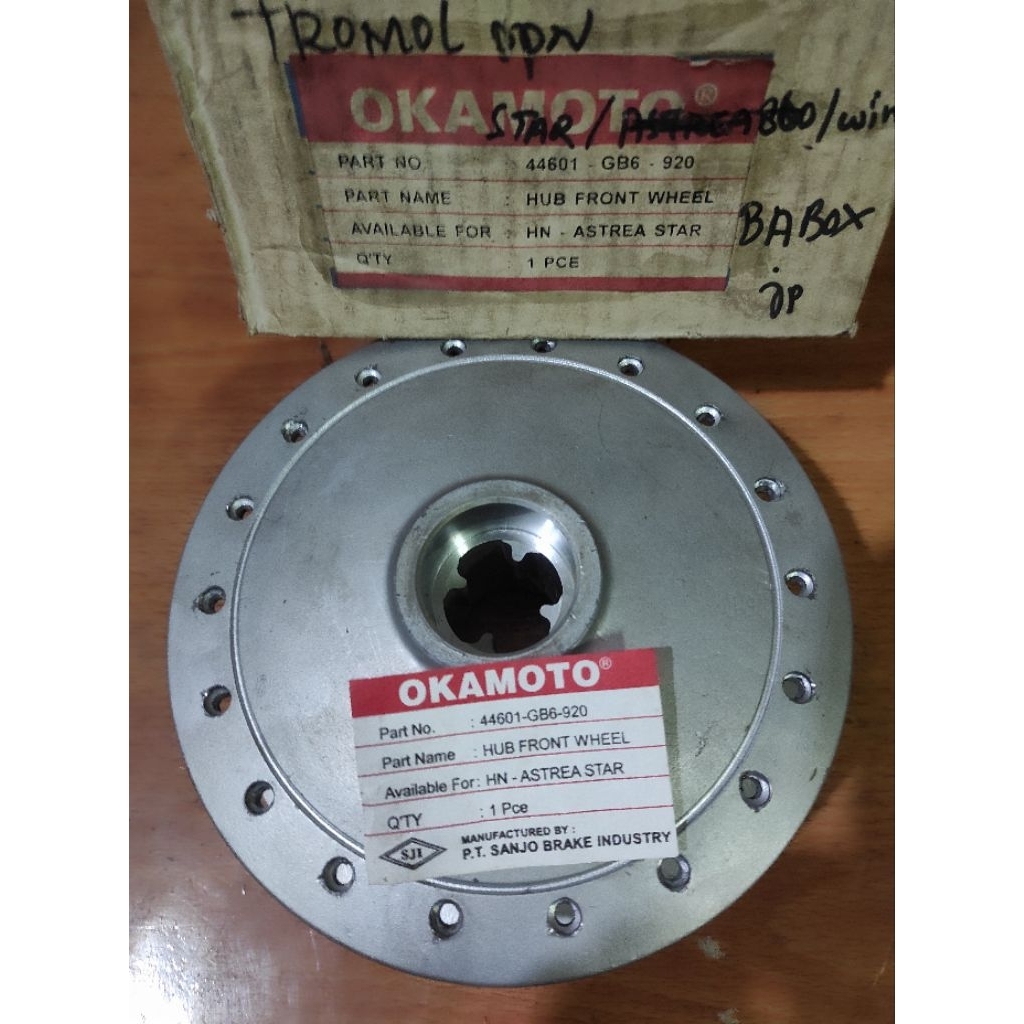 TROMOL DEPAN ASTREA STAR HONDA SILVER KUALITAS BAGUS OKAMOTO
