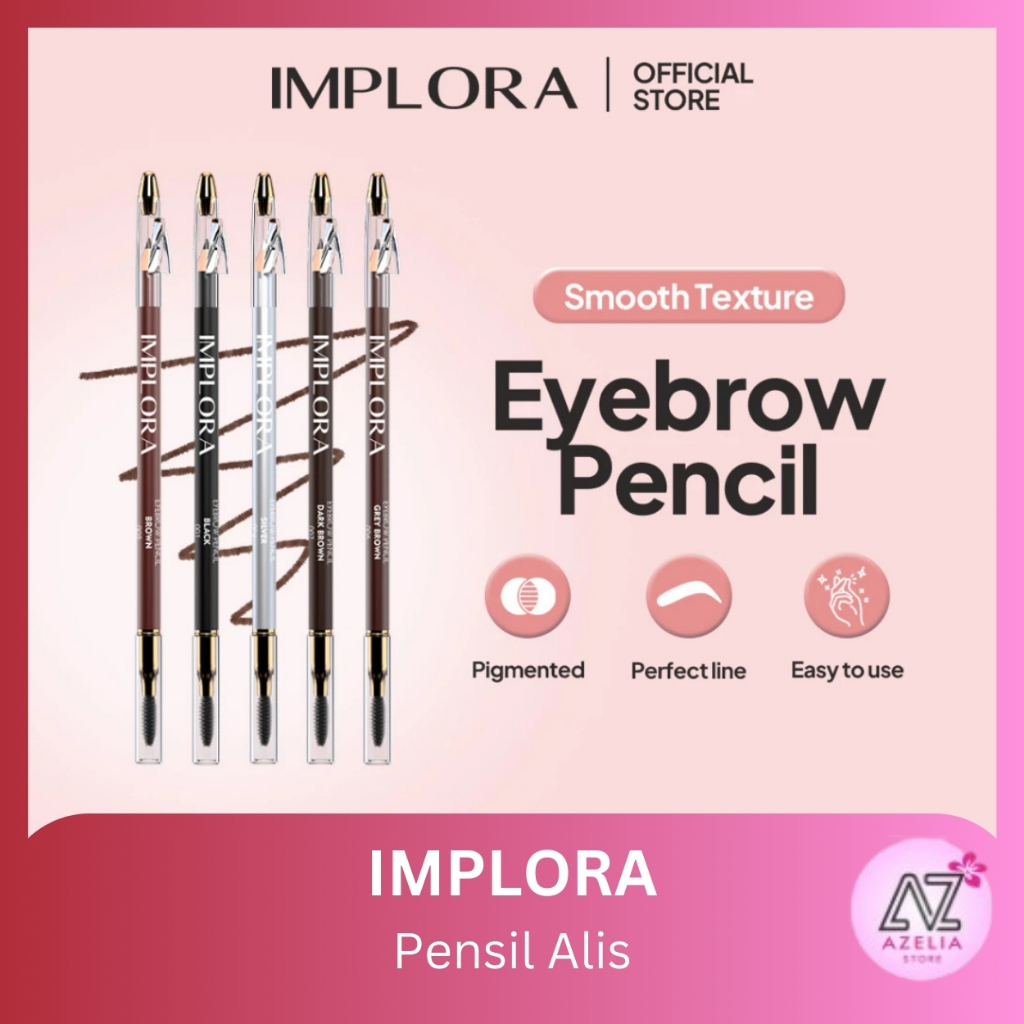 IMPLORA Pensil Alis Eyebrow / Pensil Alis Black Brown Dark Brown