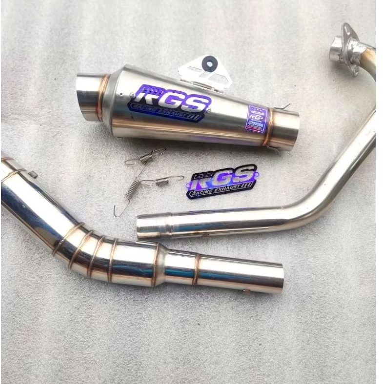 Knalpot original RGS TYPE RCB saringan setengah dan full PNP Tiger Revo cb klasik glpro vixion satri