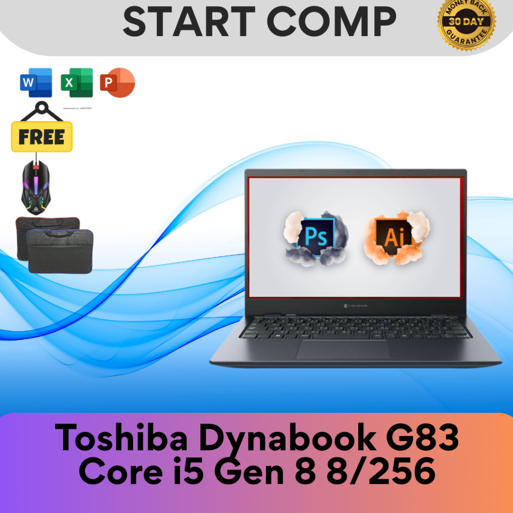 Toshiba Dynabook G83 Core i5 Gen 8 Ram 8GB SSD 256GB Layar 13,3 inch Murahh
