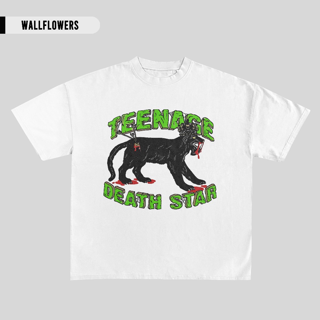 TEENAGE DEATH STAR - KING IS DEATH TSHIRT PUTIH - KAOS BAND METAL - KAOS TDS