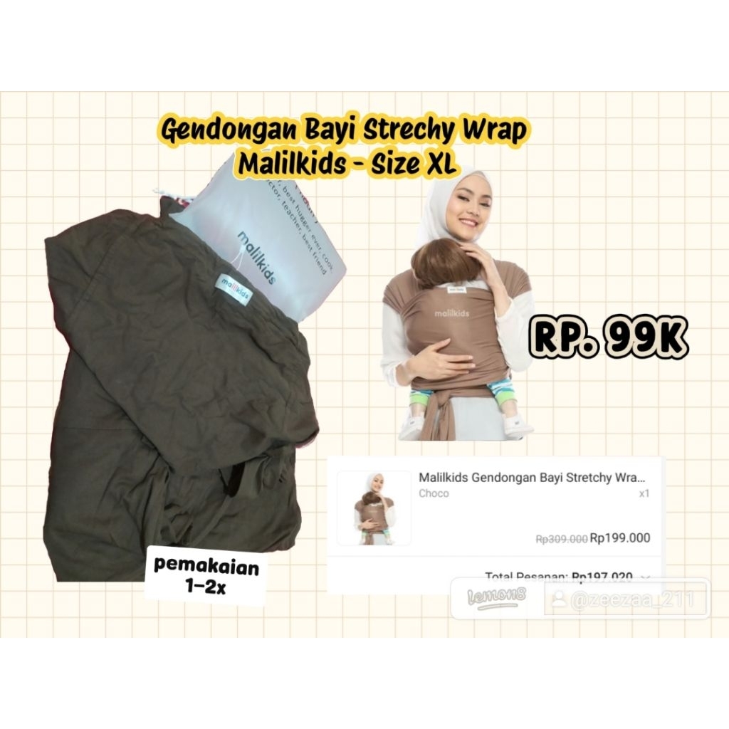 preloved gendongan bayi malilkids
