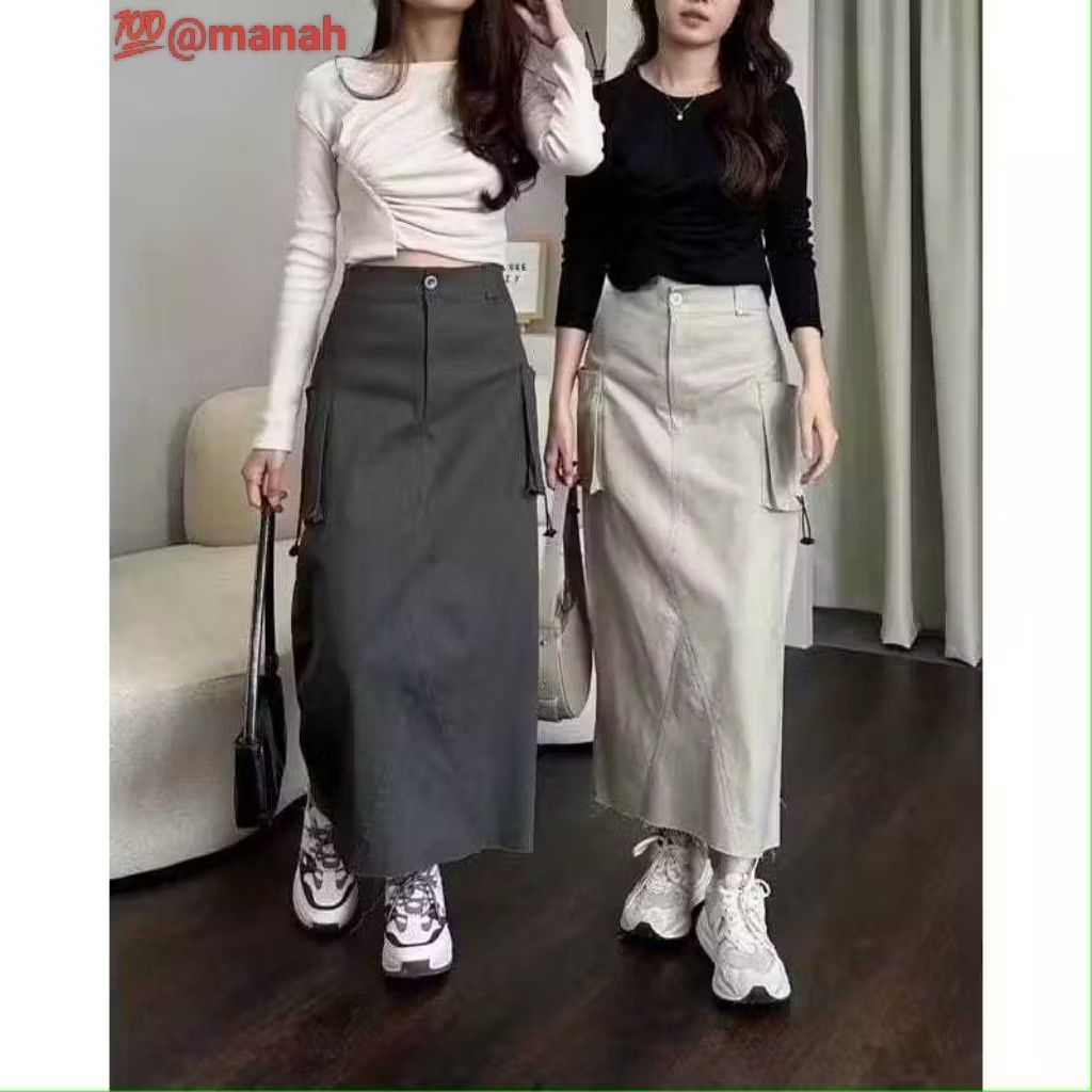 rok wanita terbaru bahan drill rok remaja dewasa viral tiktok