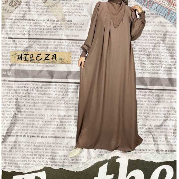 Gamis Mileza Wanita – Gamis Syar’i Polos Elegant Bahan Adem & Jatuh | Kharisma Fashion