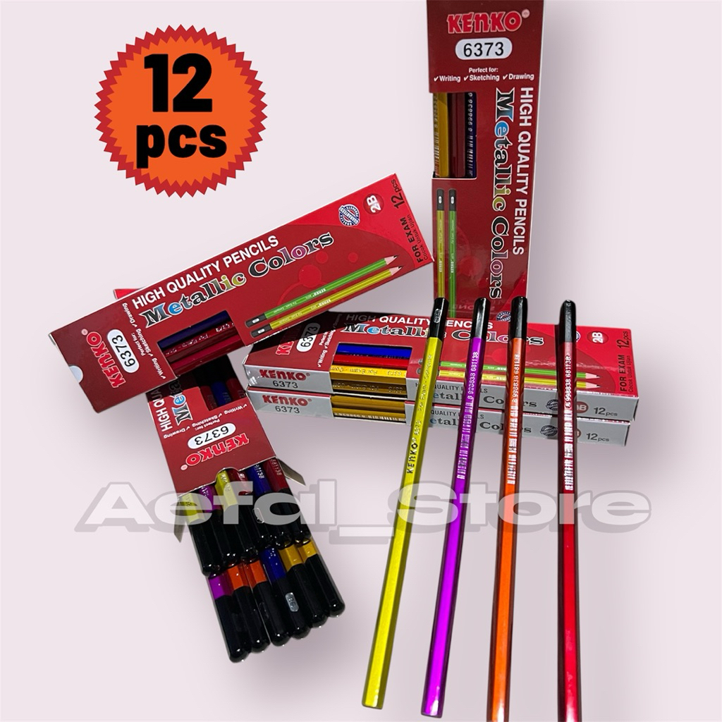 [1 Pak] 12pcs Pensil 2B Kenko 6373 Original