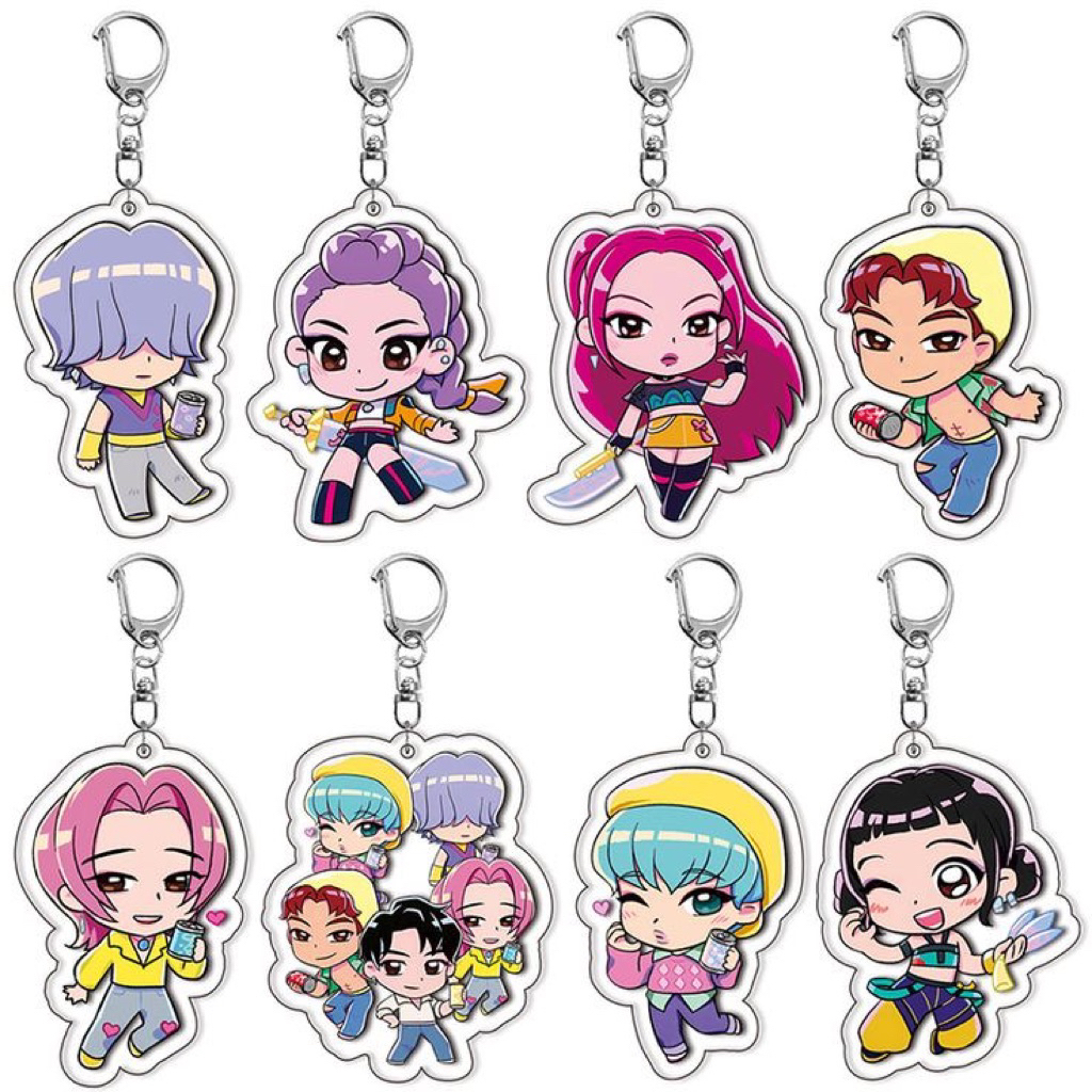 gantungan kunci karakter kpop demon hunter / kpop demon hunter keychain / ganci kpop demon hunter lu
