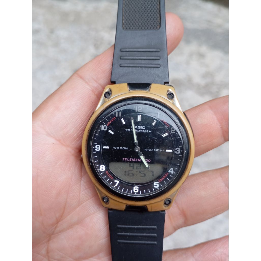 jam casio aw 80 military style second bekas original
