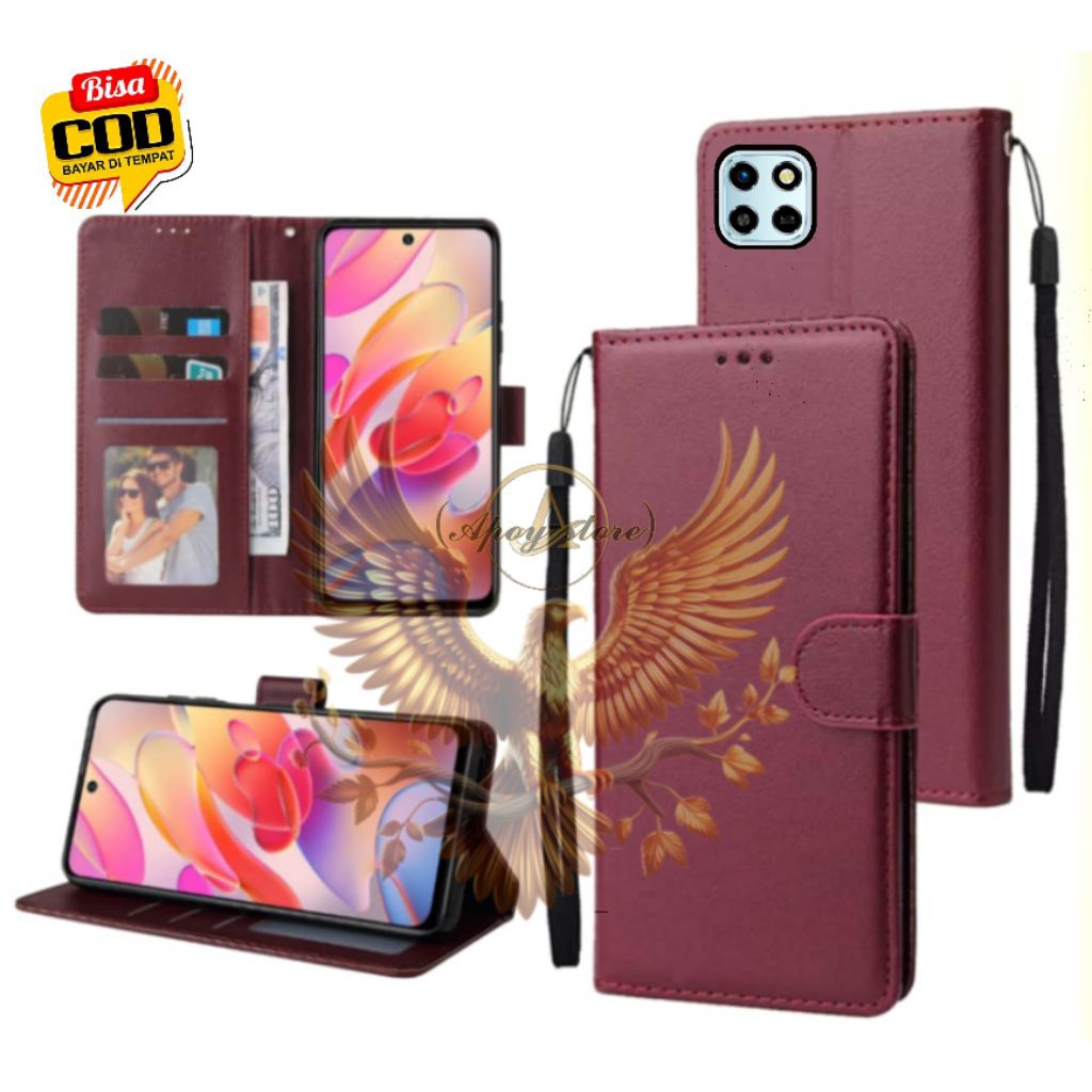 CASE HP INFINIX SMART 6 HD - CASING DOMPET-FLIP LEATHER-SARUNG HP
